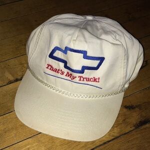 Chevrolet White That's My Truck Embroidered Baseball Cap Snapback Hat Mens